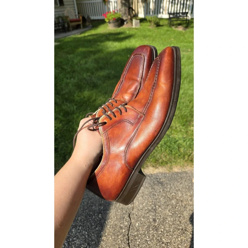 Magnanni Diversa 20689 Mens 9.5 M Brown Cognac Leather Split Toe Derby Spain